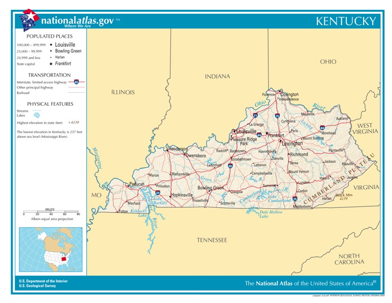 Kentucky Time Zone Map With Cities