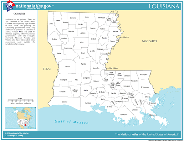 Time Zone and FIPS Code for Parishes in Louisiana — Time Genie&#39;s Encyclopedia